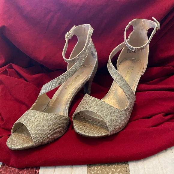 Dream Pairs Shoes - Dream Pairs Gold Strappy Open-Toe Heels. They are a size 9 and worn one time.